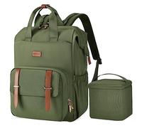mommore Breast Pump Backpack for Spectra S1,S2 Medela Large Diaper Backpack for Working Moms with 15.6 inch Laptop Sleeve, Green