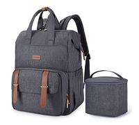 MOMMORE Changing Bag Backpack with Cooler Storage Bags, Baby Nappy Diaper Bags with 15.6" Laptop Sleeve for Travel Work, Mom Breast Pump Backpack, Fits Medela/Philips Avent/Spectra