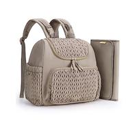 mommore Diaper Bag Small Diaper Backpack Stylish Baby Backpacks Travel Mini Maternity Bags with Insulated Pockets, Changing Pad, Stroller Straps