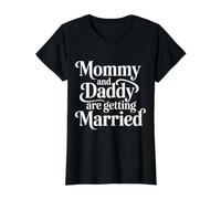 Mommy and Daddy are Getting Married Kid Wedding - Value Graphic T-Shirt, Women, Black, S