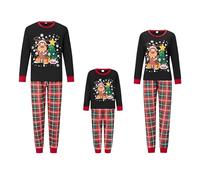 Mommy and Me Pajamas Matching Set Two Piece Graphic Christmas Deer Xmas Warm Matching Sets Pjs Holiday Long Sleeve Womens Soft Pajamas Sets Holiday Family Sleepwear Sets Outfits 2025