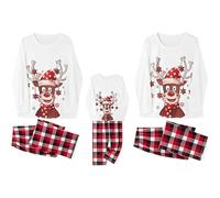 Mommy and Me Pajamas Matching Set Two Piece Graphic Christmas Deer Xmas Warm Matching Sets Pjs Holiday Long Sleeve Womens Soft Pajamas Sets Holiday Family Sleepwear Sets Outfits 2025