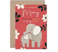 Mommy Birthday Card - Never Forget - Happy Birthday Card for Mommy from Son Daughter, 5x7 Inch Never Forget Bday Greeting Cards