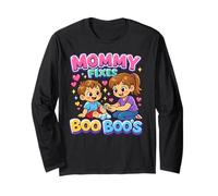 Mommy Fixes Boo Boo's Cute Mom Nurse Graphic Long Sleeve T-Shirt