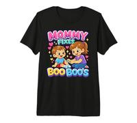 Mommy Fixes Boo Boo's Cute Mom Nurse Graphic Premium T-Shirt