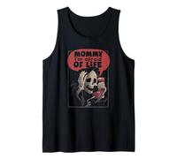 Mommy I’m Afraid of Life Funny Scared Grim Reaper Skeleton Tank Top