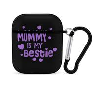 Mommy Is My Bestie Slim Compatible with Airpod Case Protective Hard Cover Skin Shockproof