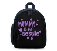 Mommy Is My Bestie Small Backpack Cute Mini Shoulder Bag 12.6 × 9.4 × 5.9 Inches Daypack