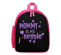 Mommy Is My Bestie Small Backpack Cute Mini Shoulder Bag 12.6 × 9.4 × 5.9 Inches Daypack