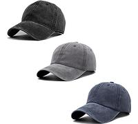 Mommy Jennie Unisex Vintage Washed Distressed Baseball-Cap Twill Adjustable Dad-Hat, E6-black+grey+navy, One Size