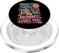 Mommy Loves You Pink Bows Basketball Players PopSockets PopGrip for MagSafe