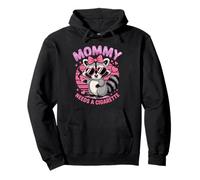 Mommy Needs A Cigarette Funny Quote Raccoon Mama Pullover Hoodie