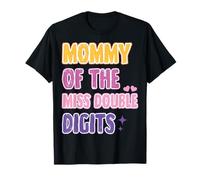 Mommy of Ms Double Digits Peace 10 Year Old 10th Birthday T-Shirt
