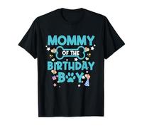 Mommy Of The Birthday Boy Dog Theme Family Matching Dog Mom T-Shirt