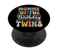 Mommy Of The Birthday Twins PopSockets Adhesive PopGrip