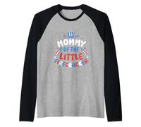 Mommy of the Little Firecracker Independence Day 4th July Raglan Baseball Tee