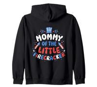 Mommy of the Little Firecracker Independence Day 4th July Zip Hoodie
