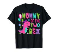 Mommy of The Two Rex 2nd Birthday Boy Dinosaur T-Rex T-Shirt