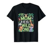 Mommy of The Wild One Zoo Birthday Animal Party T-Shirt