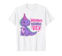 Mommy Saurus Rex Funny Dinosaur Matching Family Value Graphic T-Shirt, Men, White, S