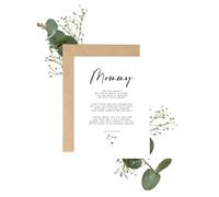 MOMMY to be Poem gift A5 Card with envelope, Mom to be, Pregnancy Reveal, Mommy to be, New Mom, Mommy to be Card, Gift for a mommy to be