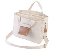 Mommy Tote - Mommy Diaper Bag with Compartment,Multi-Pocket Canvas Tote Bag, Fashion Multifunctional Mother and Baby Shoulder Bag for Labor and Delivery