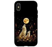 Mommy Wolf & Cub Howling at the Moon Mother's Day Christmas Case for iPhone X/XS