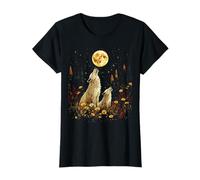 Mommy Wolf & Cub Howling at the Moon Mother's Day Christmas T-Shirt