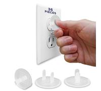 Mommy's Helper Outlet Covers Baby Proofing | Safe & Secure Plug Protectors for Electrical Outlets | Childproof Safety Socket Covers | Easy Installation | Protect Toddlers & Babies | White 36 Pack