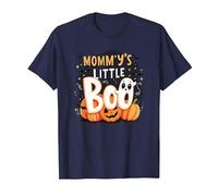 Mommys Little Boo Halloween Cute Ghost Pumpkin T-Shirt, Men, Navy, 3XL