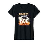 Mommys Little Boo Halloween Cute Ghost Pumpkin T-Shirt, Women, Black, XXL