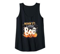 Mommys Little Boo Halloween Cute Ghost Pumpkin Tank Top, Women, Black, XL