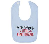 Mommy's Little Heart Breaker Statement Cotton Baby bib - Pastel Blue