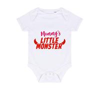 Mommy's Little Monster (Devil Horns) Baby Grow Vest, 0-3 Months, White