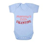 Mommy's Little Valentine Statement Baby Grow Vest, 0-3 Months, Pastel Blue