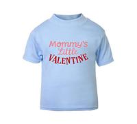 Mommy's Little Valentine Statement Short Sleeve Cotton Toddler t Shirt, 1-2 Years, Pastel Blue