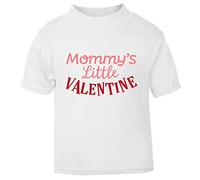 Mommy's Little Valentine Statement Short Sleeve Cotton Toddler t Shirt, 1-2 Years, White