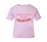 Mommy's Little Valentine Statement Short Sleeve Cotton Toddler t Shirt, 3-4 Years, Pastel Pink