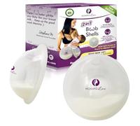 Mommyz Love Breast Shells & Milk Catcher for Breastfeeding New Model with Plugs 2 in 1 - Breast Milk Catcher for Cracked Sore & Engored Nipples - Eco-Friendly Nipple Shells for Leaking Milk During Day