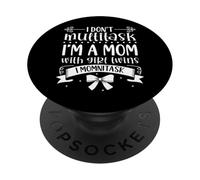 Momnitasking Mom - twin daughters PopSockets Adhesive PopGrip