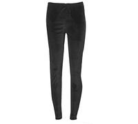 Momo&Ayat Fashions Ladies Velvet Valour High Waist Leggings UK Size 8-14 (M/L (UK 12-14), Black)