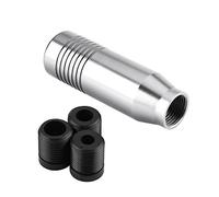 MoMo Car Aluminium Alloy Gear Shift Lever Manual Crank Buttons Shifter Universal (Silver)