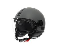 MOMO Design - FGTR CLASSIC E2206, Jet Helmet, Open Helmet for Motorcycles and Scooters, for Men and Women, Matt Grey/Black, S
