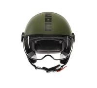 MOMO FGTR Classic Mono Jet Helmet, green, size M for Men