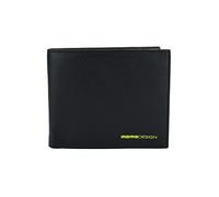 MOMO Design Men's Bifold Wallet - Genuine Leather, RFID Blocking, Slim, Black, No ID Window - Premium Gift Box
