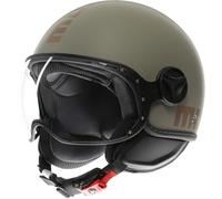 MOMO FGTR Classic Flip Jet Helmet, green matt, size XS (53/54)