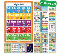 Momo & Nashi Set of 20 Educational Posters 16x11 inch Classroom Decor Classroom Must Have Supplies Preschool Learning Activities