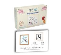 MoMo Nihongo N2 - Learn Japanese Flash Cards - Kanji JLPT N2 Flash Cards - 285 Cards - Learn Kanji with Easy to Understand Pictures
