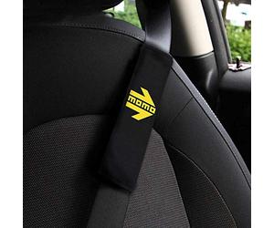MOMO SET CAR SEAT BELT SHOULDER PADS BLACK/YELLOW
