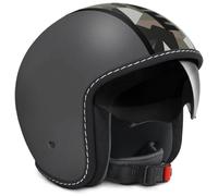 MOMODESIGN Blade Camouflage Jet Helmet Titan Matt, silver, size 2XS for Men